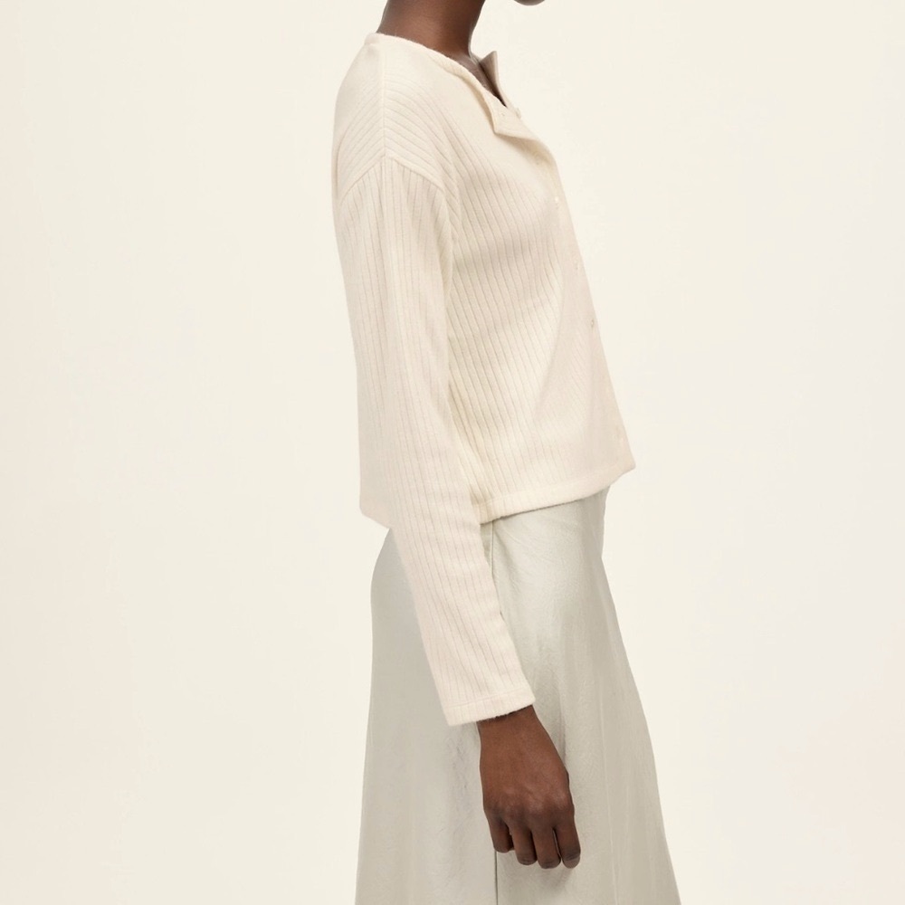 Madewell Cream Button-Up Cardigan - Picture 3 of 12